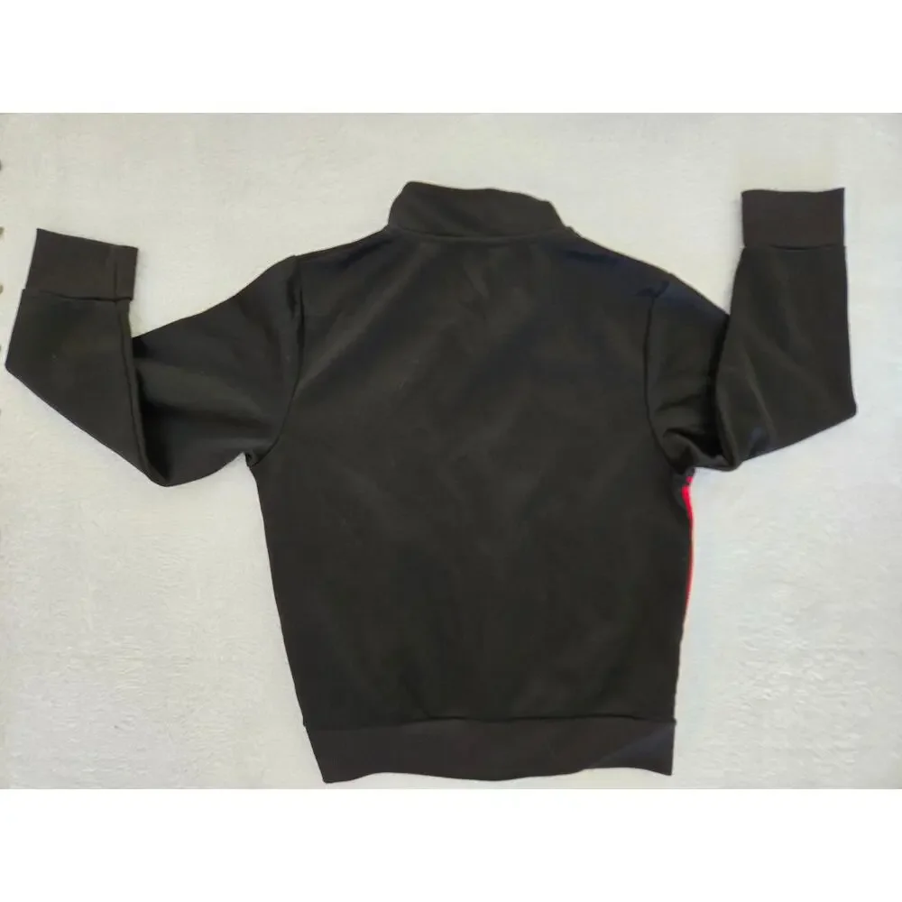 Chicago Bulls Kids Jacket Small 4 Black Red Full Zip Logo NBA Hoodie